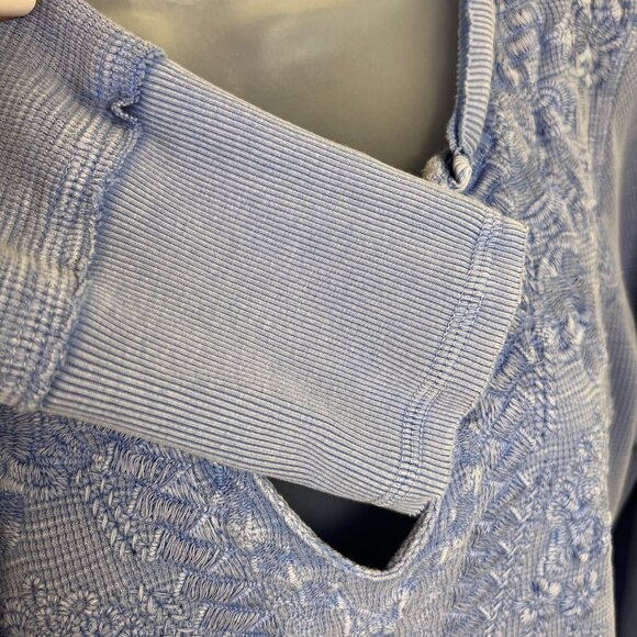 Sundance Blue Embroidered Larue Waffle Tee Size XL - Picture 7 of 11